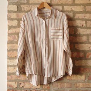 Love Notes Striped Longsleeve Button-Up